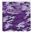 thumbnail image 2 of Ambesonne Camouflage Shower Curtain, Purple Toned Waves, 69"Wx70"L, Purple Pale Grey, 2 of 4
