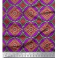 thumbnail image 1 of Soimoi Poly Georgette Fabric Floral Mandala Print Fabric by Yard 42 Inch Wide, 1 of 3