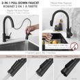thumbnail image 6 of Single Handle Matte Black RO Filter-Ready Pull-Down Kitchen Faucet, 6 of 15