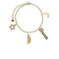 thumbnail image 2 of Delight Jewelry 3-D Enamel Orange Slice Goldtone Dream Big Charm Bracelet, 7.5+2" Extender, 2 of 4