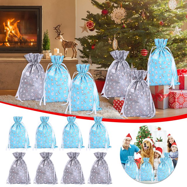 Bolsa de regalo de Navidad Bolsa de regalo con cordón Bolsa de papel de aluminio de Navidad Bolsa de regalo de Navidad Wmkox8yii HFSH2844