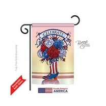 Breeze Decor G161007-BO American Boots Americana Fourth of July Impressions Decorative Vertical 13" x 18.5"
