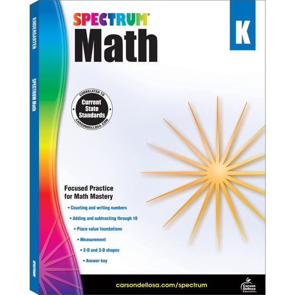 Spectrum Spectrum Math Workbook, Grade K: Volume 1, (Paperback)