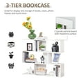 thumbnail image 4 of HOMCOM Bibliothèque Polyvalente à 3 Étagères, Support en Bois, Rangement pour Bureau à Domicile, Blanc, 4 of 10