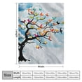 thumbnail image 4 of Orinice Birds Clouds Tree Warm Lightweight Blanket Soft Fleece Throw Blanket for All Seasons - Exquisite Gifts for Living Rooms Sofa Decor Cow Gifts Blanket 40x50in, 4 of 6