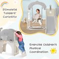 thumbnail image 7 of 8 in 1 Toddler Slide and Swing Set, Kids Playground Climber Slide Playset with Basketball Hoop, Freestanding Combination Slide Set for Babies Indoor & Outdoor Play, 7 of 7