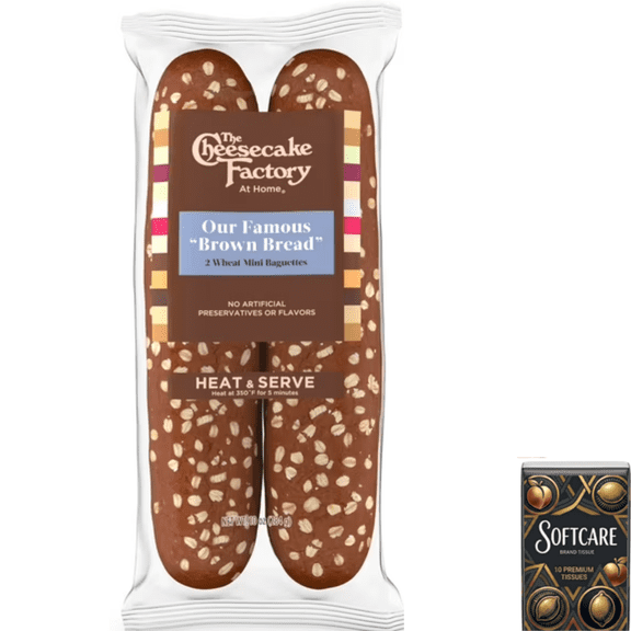 The Cheesecake Factory At Home Famous "Brown Bread" Wheat Mini Baguette 10 oz