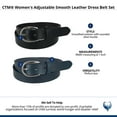 thumbnail image 2 of CTM  Adjustable Smooth Leather Dress Belt Set (Women), 2 of 2