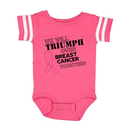 

Inktastic We Will Triumph Over Breast Cancer Together Gift Baby Boy or Baby Girl Bodysuit