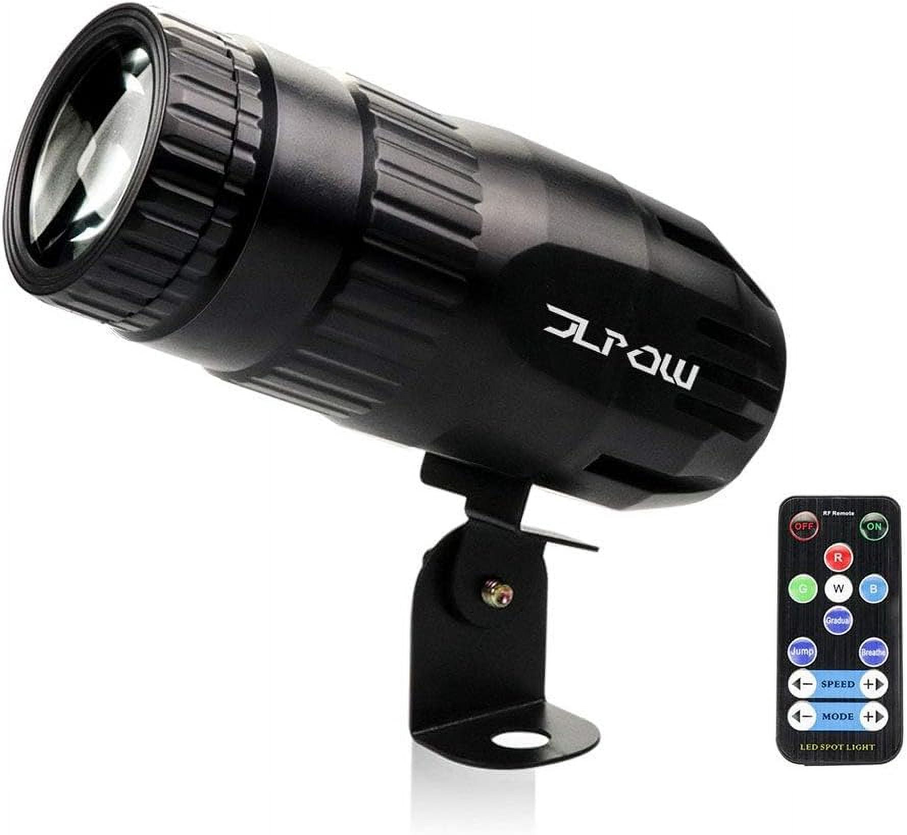 Pinspot Light with Remote, Super Bright Mirror Ball Spotlight, Mini 15W RGBW LED Beam Spot Lights Stage Effect Lighting, Best for DJ Disco Party Bar Club Show Wedding Children's Theater