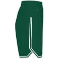 thumbnail image 4 of Holloway Sportswear L Womens RETRO BASKETBALL SHORTS Forest/White 224377, 4 of 7