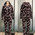 thumbnail image 3 of ICHUANYI Clearance Fashion Women Christmas Pajamas Snowman Print Jumpsuit Long-sleeved Tracksuit ICHUANYI "ICHUANYI", 3 of 4