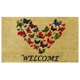 thumbnail image 1 of Calloway Mills 121801729 17 x 29 in. Butterfly Welcome Rectangular Doormat, Multi Color, 1 of 1