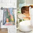 thumbnail image 7 of Yayeee 2 Pack Hand Towels for Bathroom 100% Cotton 16" x 28" Soft Absorbent Kitchen Towel, Floral Seaside, 7 of 7