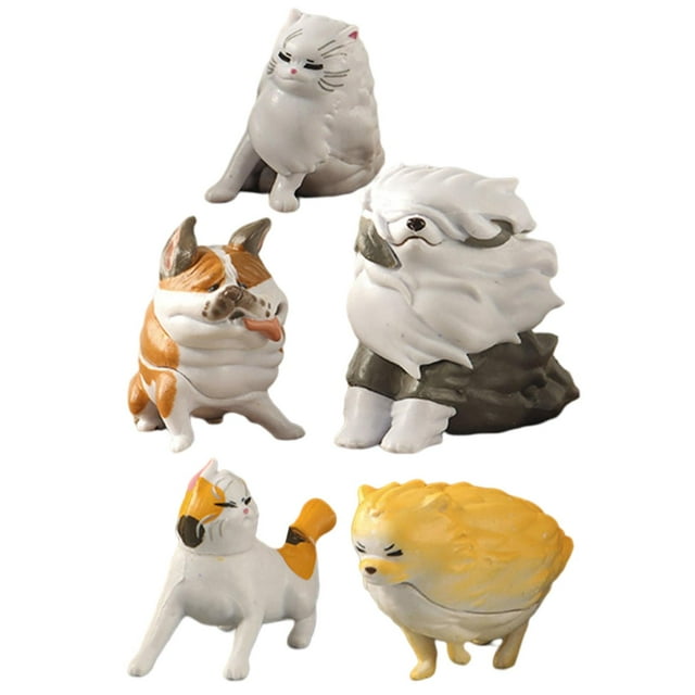 de Animales de PVC, Adornos de , Dibujos Animados de Soplan, 5 Piezas, Adornos de , Juguetes de para