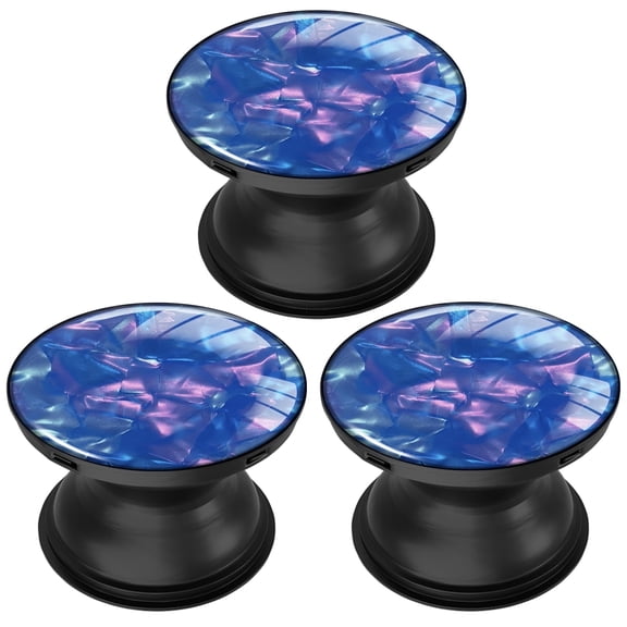3 Pack Cell Phone Grip Stand with Expandable Kickstand (Not for Popsockets) - Glitter Blue Pink Green