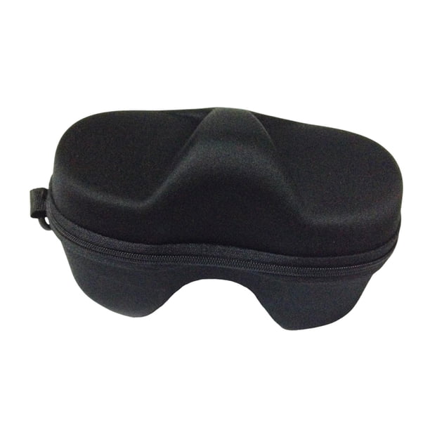 Estuche para gafas de buceo, gafas de natación, equipo facial, estuche de buceo portátil y resistente. Negro