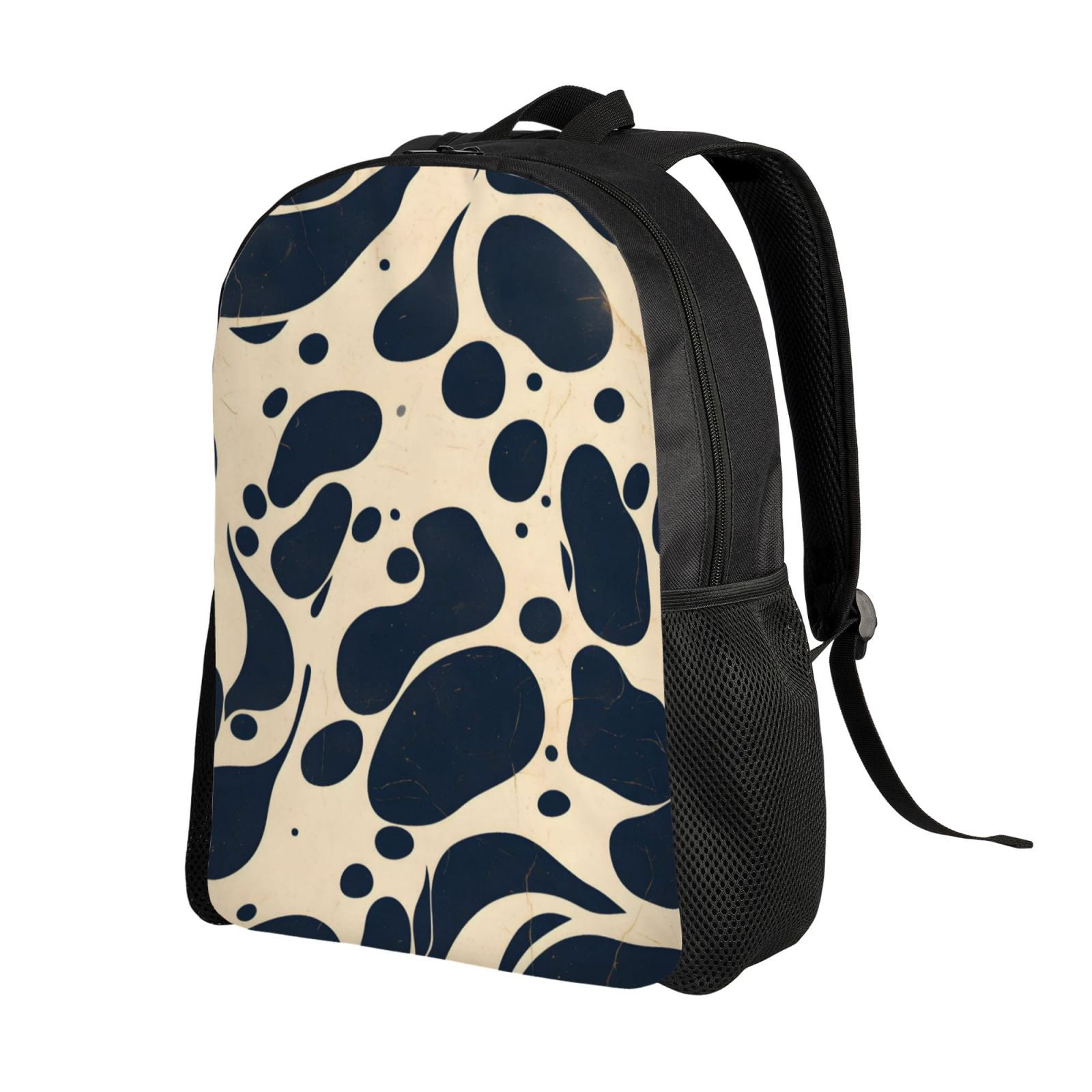 Single Side Full Backpack 16.1×11.8×4.5in Large Capacity Breathable Shoulder Belt Leisure Simple And Strong Bearing Capacity Milk Cow Skin Print Style Darkvoilet_1