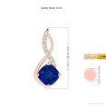 thumbnail image 3 of ANGARA Lab Grown 4 Ct Blue Sapphire Infinity Pendant with Lab Diamond Accents for Women in 14K Rose Gold (Size-9mm) | Anniversary, Jewelry Gift for Women | Lab-Grown Blue Sapphire Necklace, 3 of 8