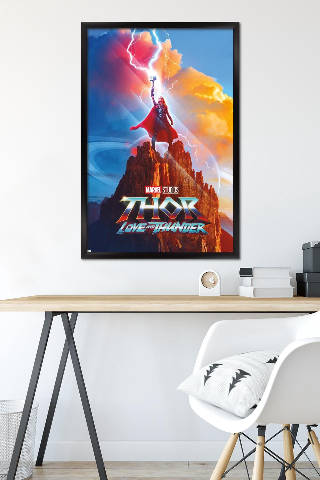 Marvel Thor: Love and Thunder - Mighty Thor One Sheet Wall Poster, 22.375" x 34" Framed