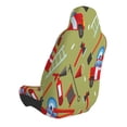 thumbnail image 2 of Wukai Cartoon Fire Truck Full Set Car Seat Covers with Soft Padding Universal Auto Front Seats Protector and Cushion Mat, 2 of 5