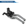 thumbnail image 6 of Unique Bargains Short Brake Clutch Levers for Moto Guzzi V7 Racer 2011-2021 6 Position Adjustable Motorcycle Handlebar Brake Lever Aluminum Alloy Titanium Tone 1 Pair, 6 of 7