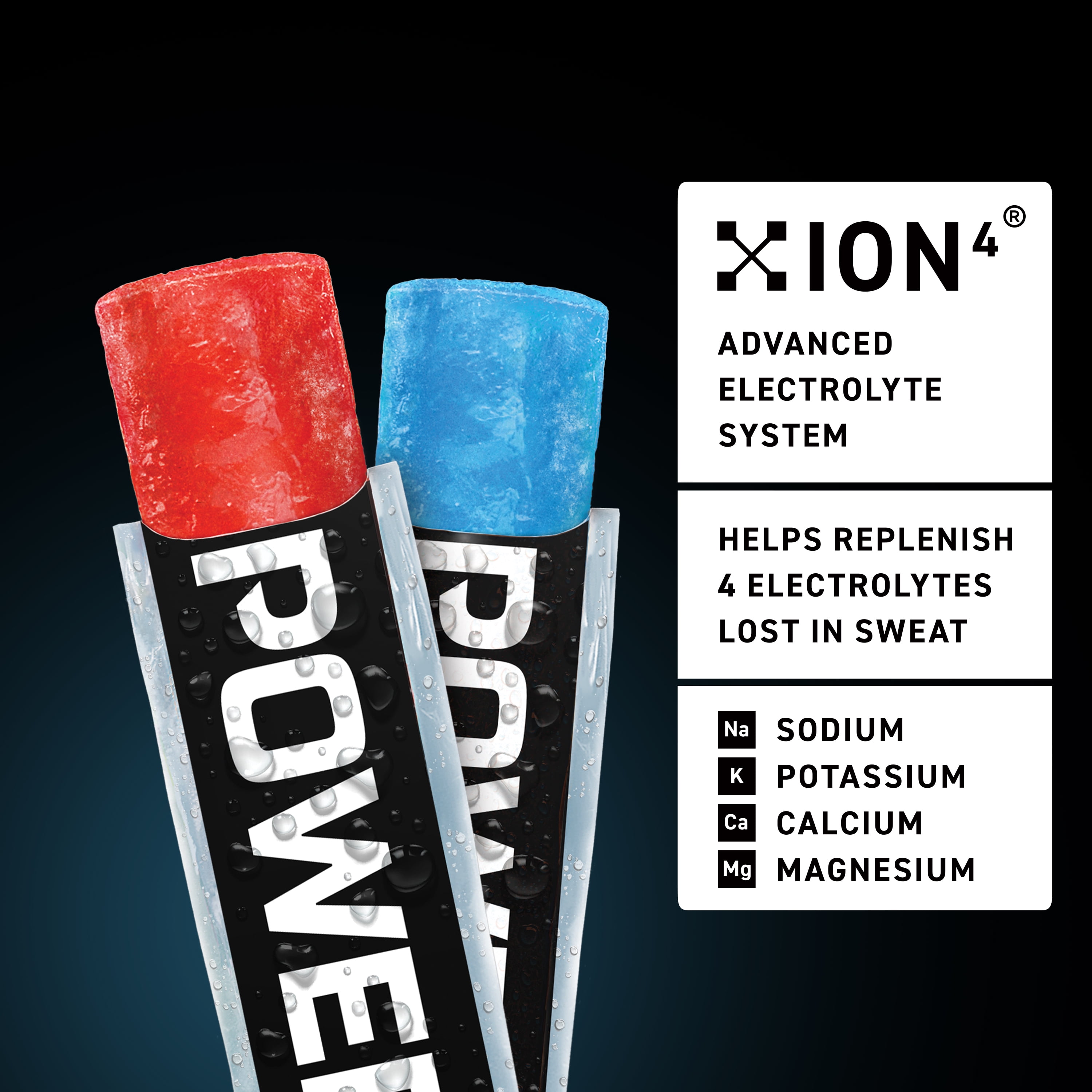 Powerade Mountain Berry Blast + Fruit Punch Sports Freezer Bars, Gluten Free Ice Pops, 70 Count