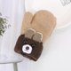 thumbnail image 2 of Toddler Warm Winter Full Finger Gloves Infant Thick Fleece Lined Ski Gloves With Cords, 2 of 2