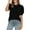 Black, variant on Wlynlyn Dressy Casual Tops for Women Round Neck Tees Puff Short Sleeve Shirts Casual Basic Tees XL