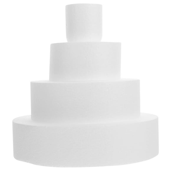 1 unid 4 Pulgadas Torta Redonda De Espuma Mini Torta Simulada para la Boda Pantalla de Fondant Cake Decorating Práctica Molde
