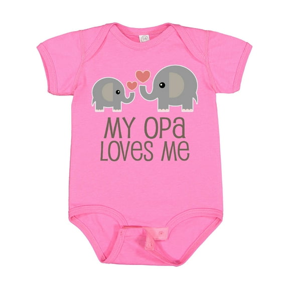 Inktastic My Opa Grandpa Loves Me Boys or Girls Baby Bodysuit