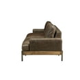 thumbnail image 4 of ACME Silchester Modern Distressed Top Grain Leather Tight Back Sofa with Side Pocket Chocolate, 4 of 4