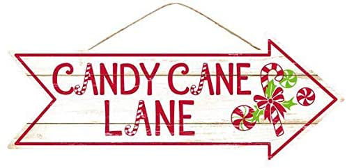 Candy Cane Ln Lane Holiday Decor Christmas Aluminum Sign 