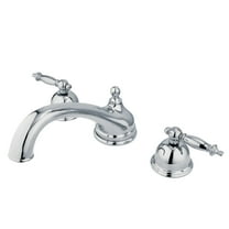 Kingston Brass KS3351TL Vintage Two-Handle Deck Mount Roman Tub Faucet, Polished Chrome