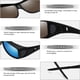 thumbnail image 3 of Gafas de Sol Polarizadas MEETSUN UV400 Negras-Azules para Usar Sobre Anteojos, 3 of 5