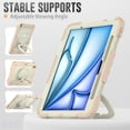 thumbnail image 6 of for iPad Air 11 2024 Kids Case Heavy Duty Rugged Shockproof Silicone Hybrid Protective Case Cover Stand + Pencil Holder + Screen Protector for iPad Air 11 2024 - Rosegold, 6 of 8