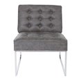 thumbnail image 6 of OSP Home Furnishings Anthony 26” Wide Chair with Chrome Base and Charcoal Faux Leather Fabric, 6 of 8