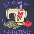 thumbnail image 3 of CafePress - I'd Rather Be Quilting Long Sleeve T Shirt - Long Sleeve Dark T-Shirt, 3 of 4
