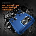 thumbnail image 5 of Compatible with Apple iPhone 16 Pro Max Case for Women Men, Military Grade Shockproof Drop Protection Anti-Scratch Bumper Rugged Matte Phone Case Cover for iPhone 16 Pro Max, Darkblue, 5 of 7
