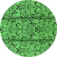 thumbnail image 1 of Ahgly Company Indoor Round Oriental Green Industrial Area Rugs, 6' Round, 1 of 4