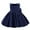 Navy, variant on Girls Birthday Party Dresseseses Toddler Satin Embroidery Rhinestone Bowknot Gown Long Dresses Navy