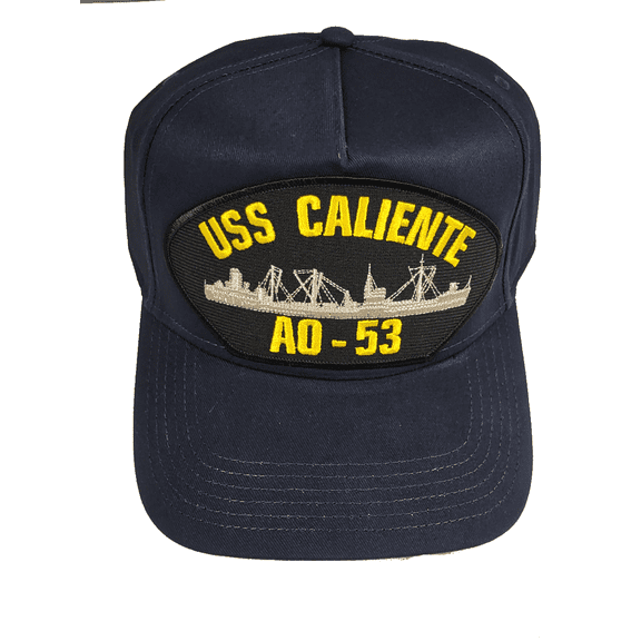 USS Caliente A0-53 Ship HAT - Navy Blue - Veteran Owned Business