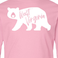 thumbnail image 4 of Inktastic West Virginia White Bear Silhouette Long Sleeve Youth T-Shirt, 4 of 5