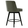 thumbnail image 6 of MINCETA Counter Stool,26" 360 Free Swivel Upholstered Bar Stool with Back-Set of 2-PU in Green Gray, 6 of 7