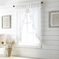 thumbnail image 2 of VHC Brands Muslin Ruffled Bleached White Prairie Short Panel Set of 2 63x36x18, 2 of 3