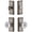 Antique Pewter, variant on Grandeur 826682 Carre Solid Brass Single Cylinder Keyed Entry Knobset And Deadbolt Combo