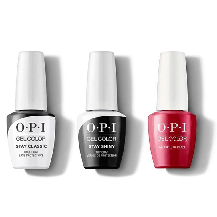 OPI Nail GELCOLOR Combo 3 CT - Stay Classic Base, Shiny Top & The ...