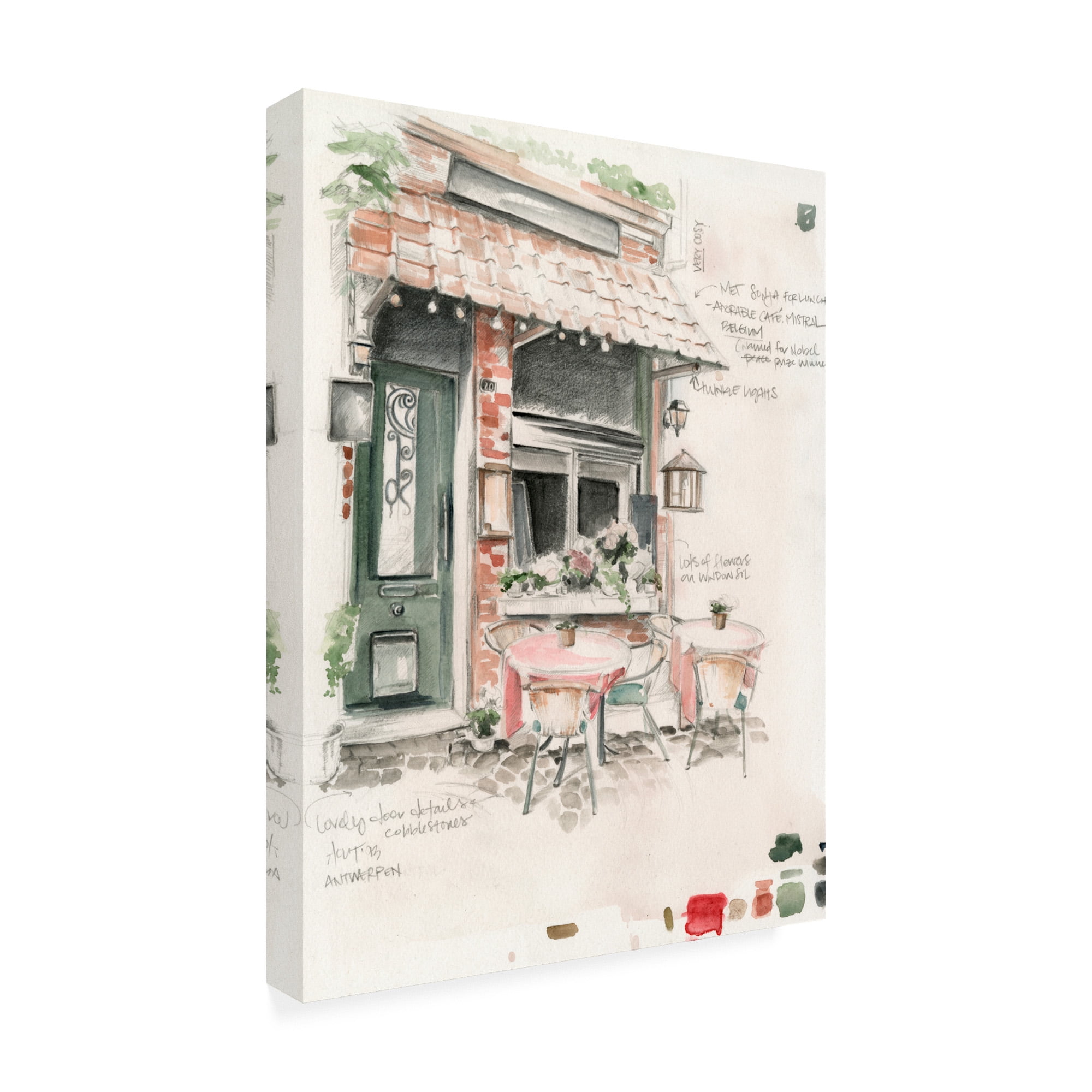 Trademark Fine Art 'UA CH Cafe Study II' Canvas Art by Jennifer Paxton Parker