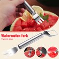 thumbnail image 2 of 2-in-1 Watermelon Fork Slicers, Watermelon Cutter Summer Fruit Cutting Fork, Head Fruit Forks Knife, 2 of 5