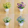 thumbnail image 3 of Pot 1 Set Artificial Pot Fade-less Ornamental Multi-purpose Clear Texture No Trimming Artificial Flower Garden Decoration, 3 of 6
